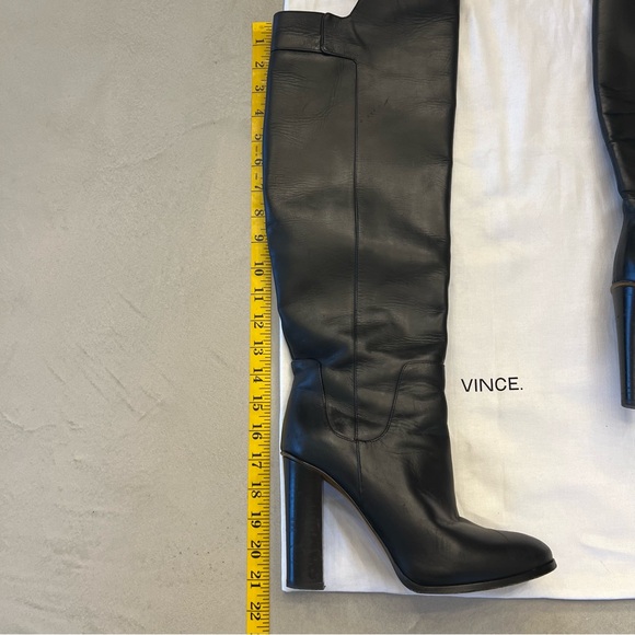 VINCE Dempsey Over the knee Boots with Block Heel, Black, 7.5 - Picture 8 of 13